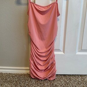 Shein very soft bodycon pink dress, size S, no tag, never worn.
